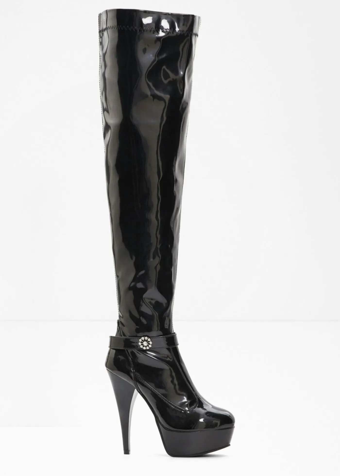 bonprix bonprix Botas altas con plataforma Negro