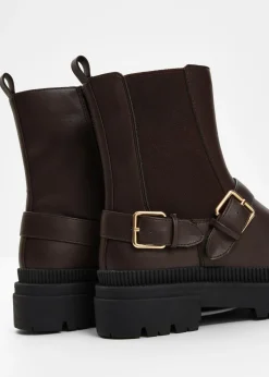 bonprix bonprix Botas Chelsea Marrón oscuro Hot