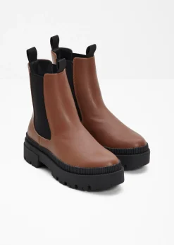 bonprix bonprix Botas Chelsea con suela perfilada Coñac Clearance