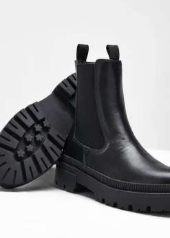 bonprix bonprix Botas Chelsea con suela perfilada Negro Hot