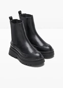 bonprix bonprix Botas Chelsea en suela perfilada Negro Online