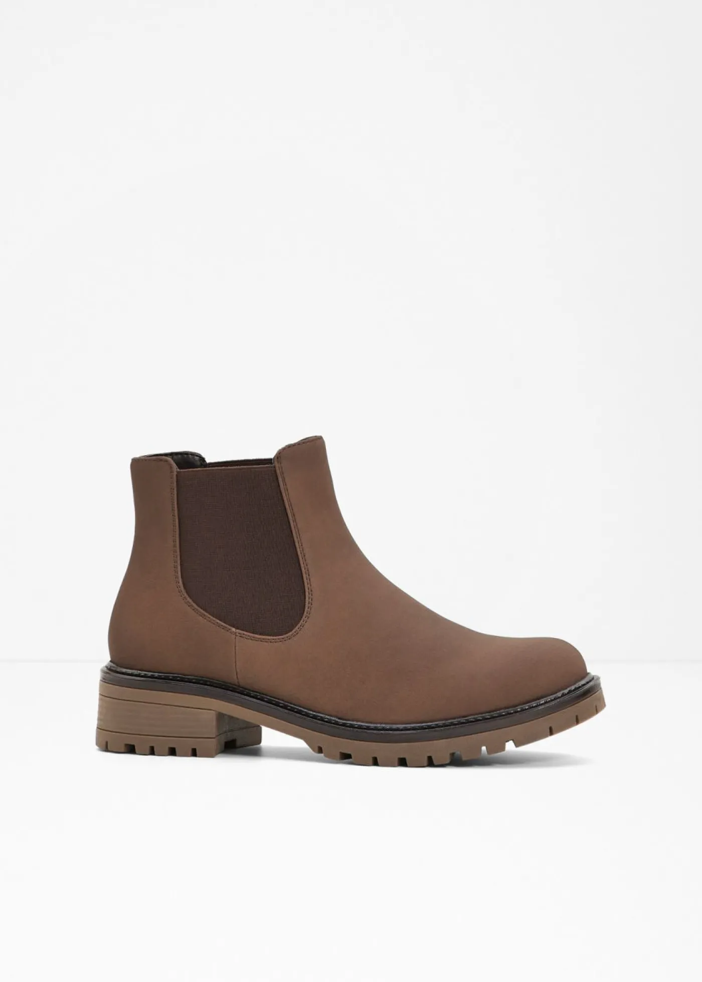 bonprix bonprix Botas Chelsea en suela perfilada Marrón oscuro Sale