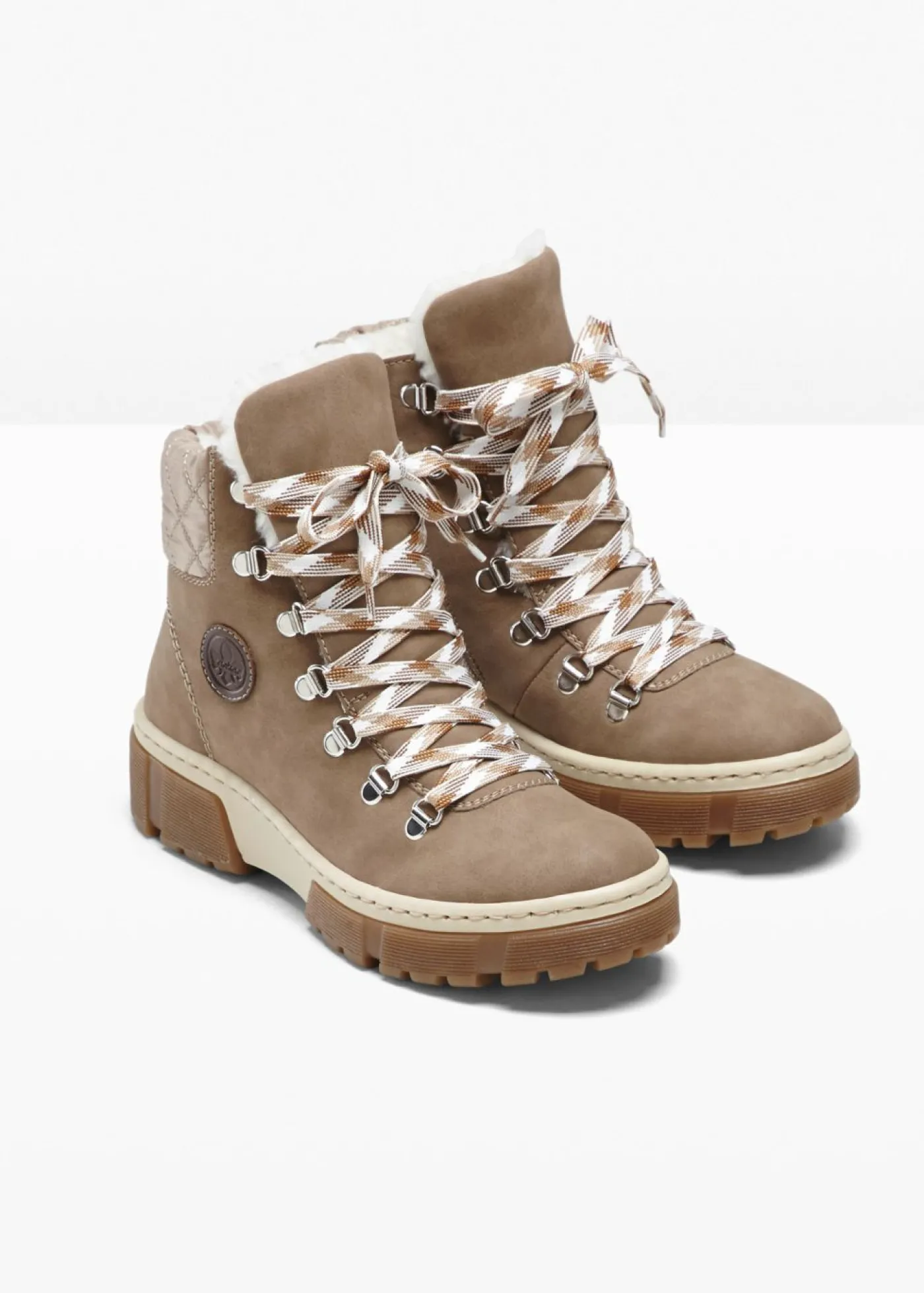 bonprix Rieker Botas con cordones de Rieker Marrón grisáceo Sale