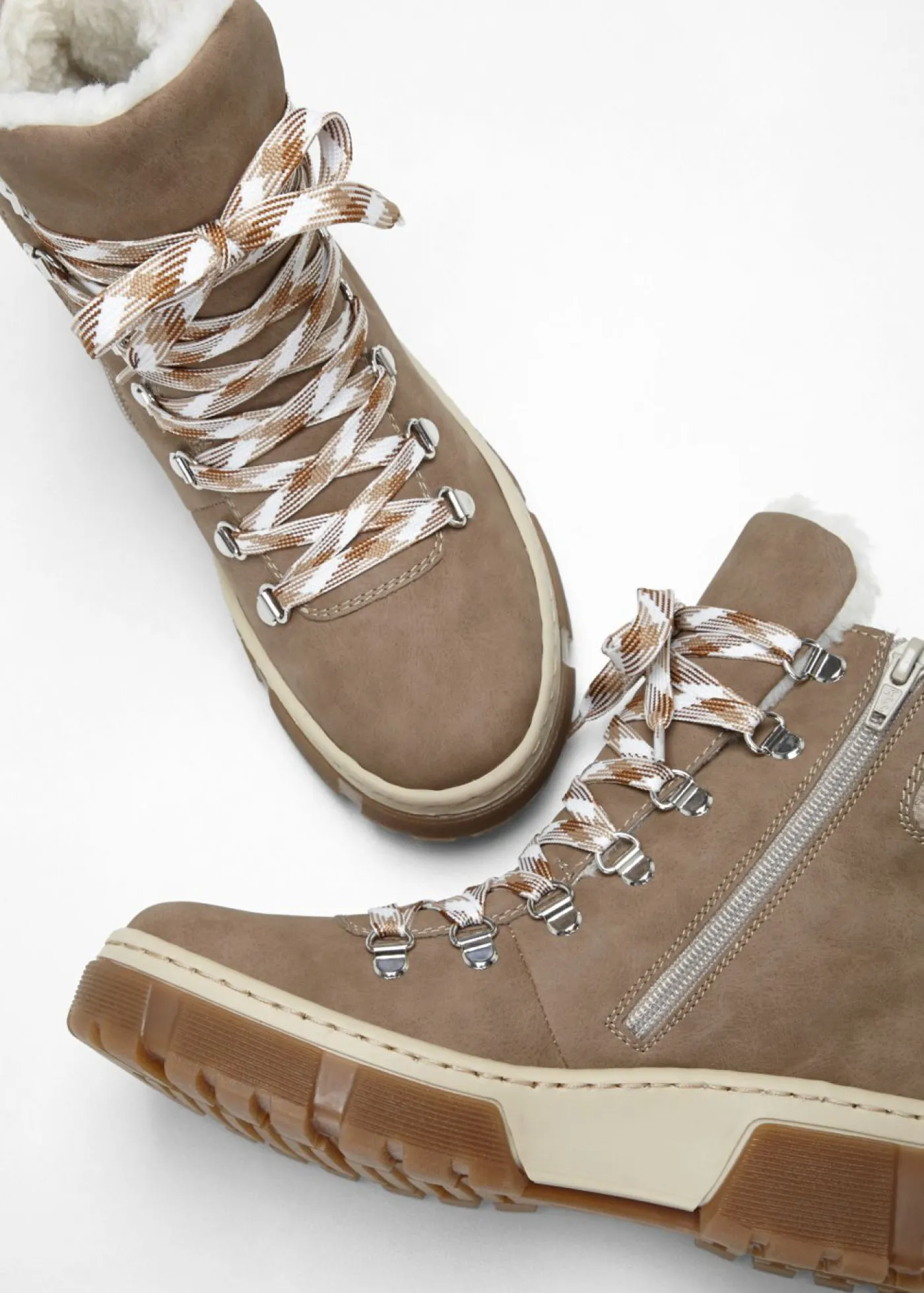 bonprix Rieker Botas con cordones de Rieker Marrón grisáceo Sale