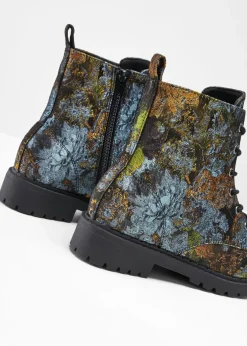 bonprix bonprix Botas con cordones y estampado de flores Verde de flores New