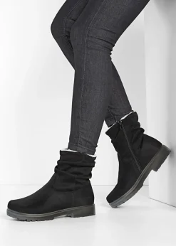bonprix bonprix Botas con fruncido Negro Discount