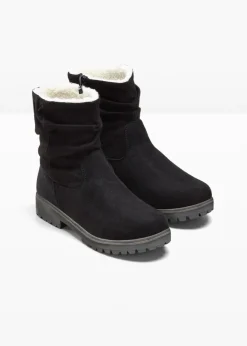 bonprix bonprix Botas con fruncido Negro Discount