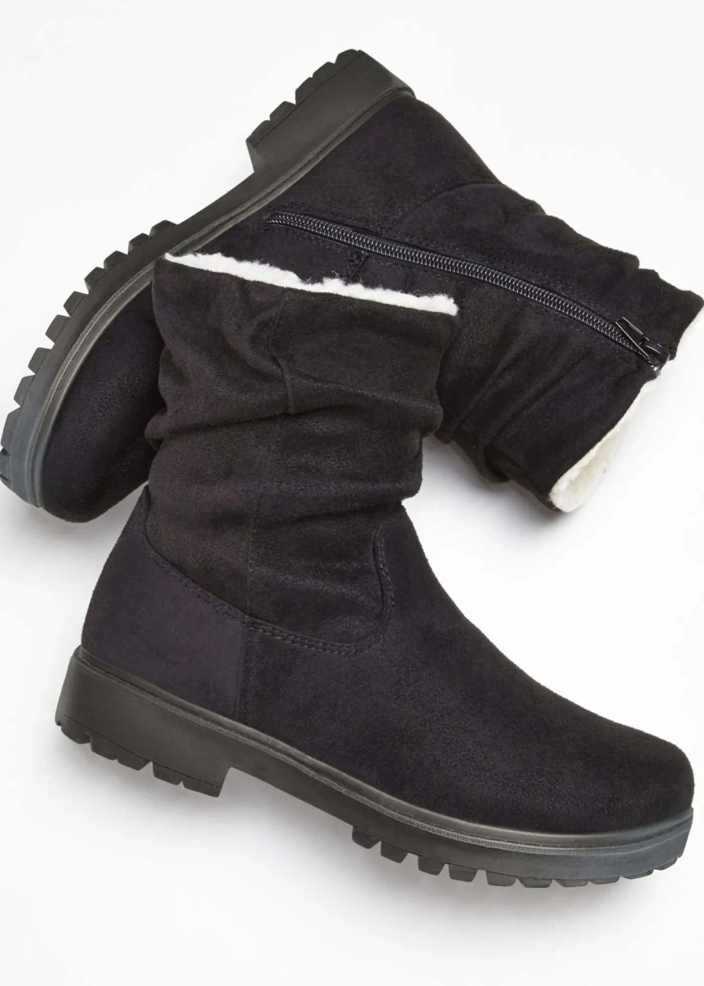 bonprix bonprix Botas con fruncido Negro Discount