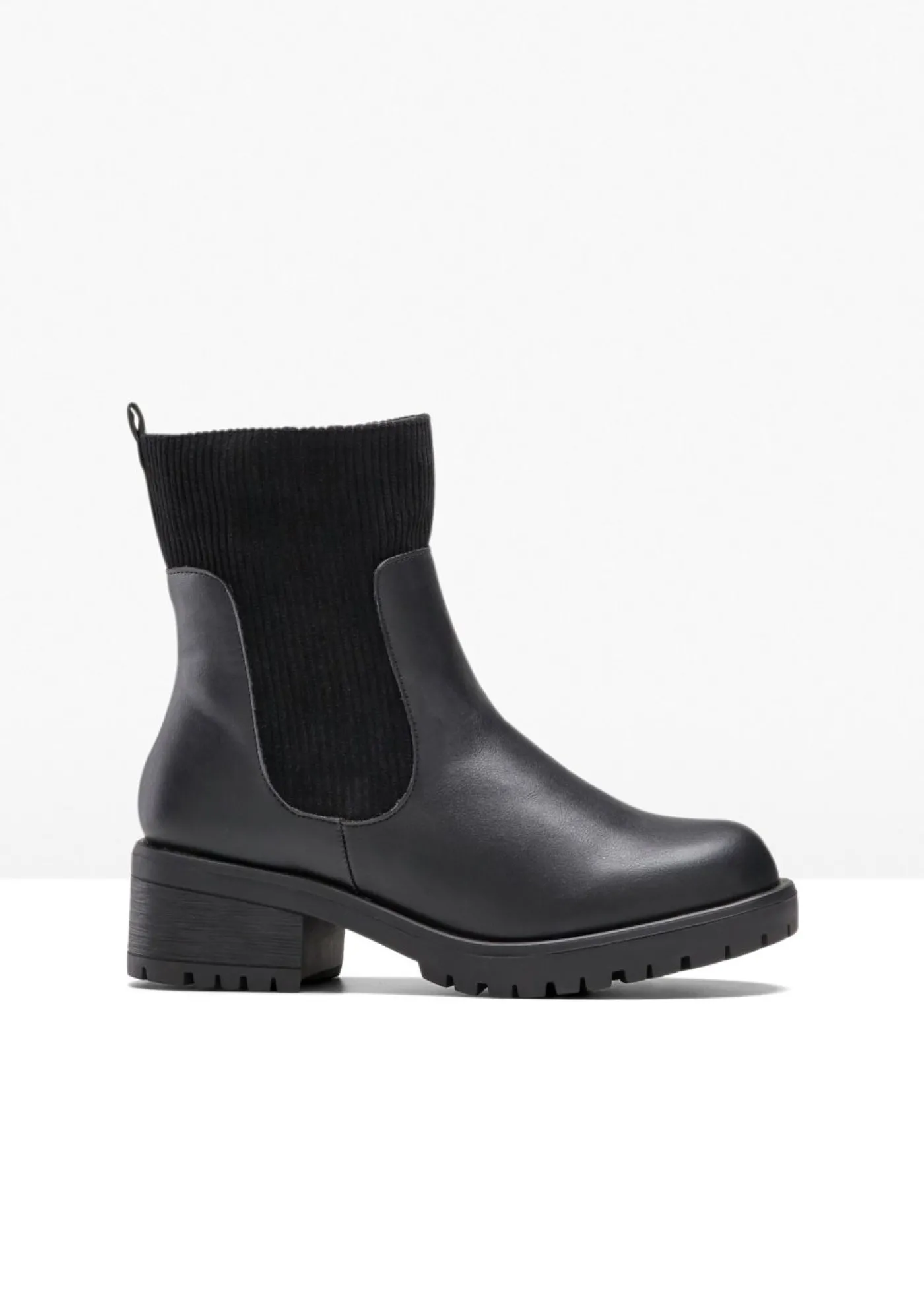 bonprix bonprix Botas con inserto de pana Negro Sale