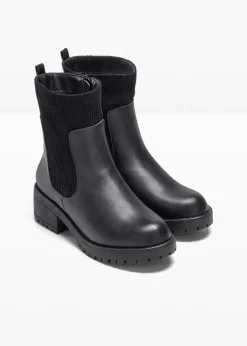 bonprix bonprix Botas con inserto de pana Negro Sale