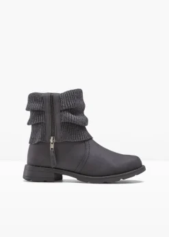 bonprix bonprix Botas con inserto de punto antracita Outlet