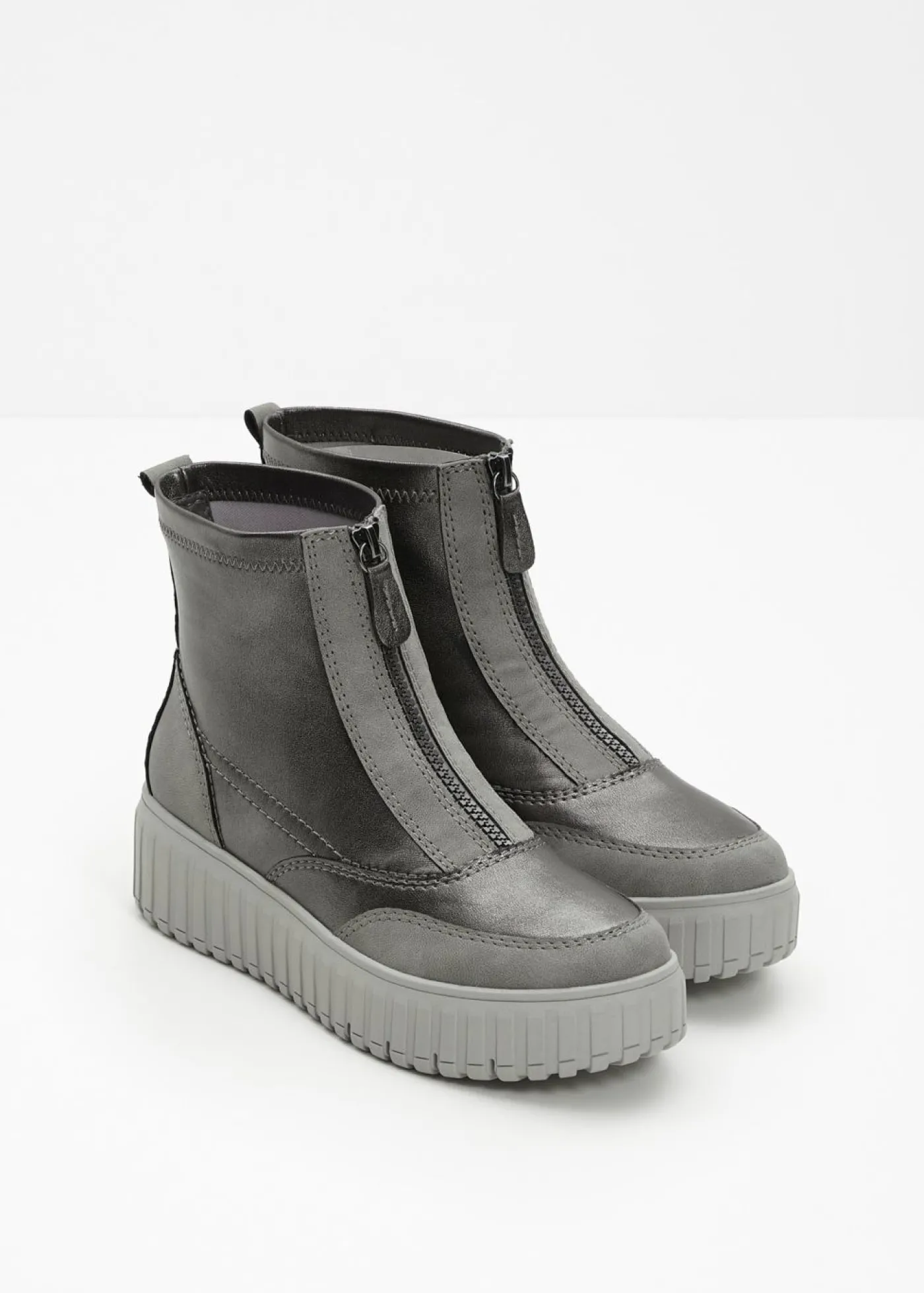 bonprix Jana Botas con plataforma de Jana gris metálico New