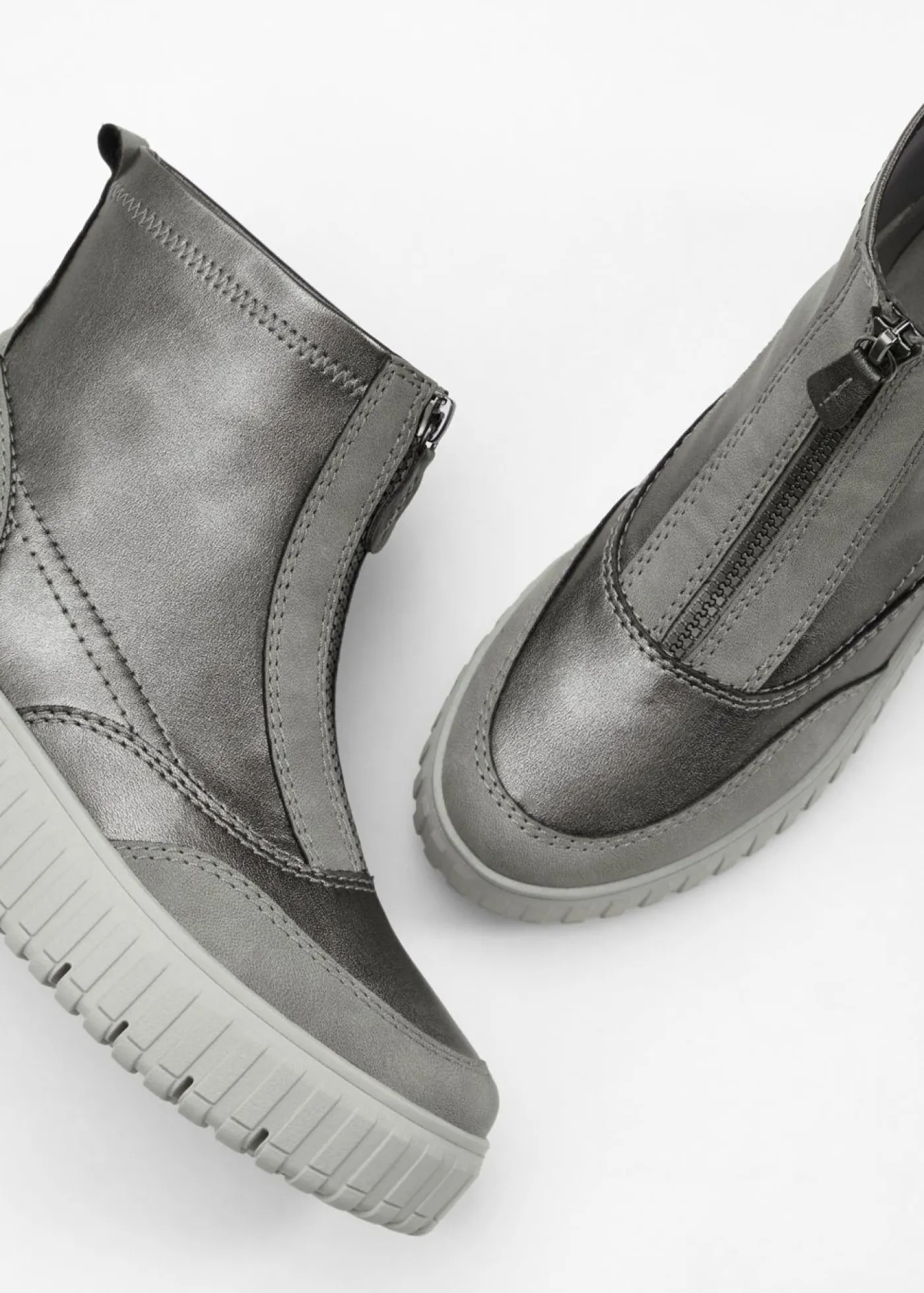 bonprix Jana Botas con plataforma de Jana gris metálico New