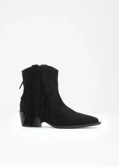 bonprix bonprix Botas cowboy con flecos Negro Sale
