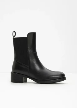 bonprix bonprix Botas de cuero Negro
