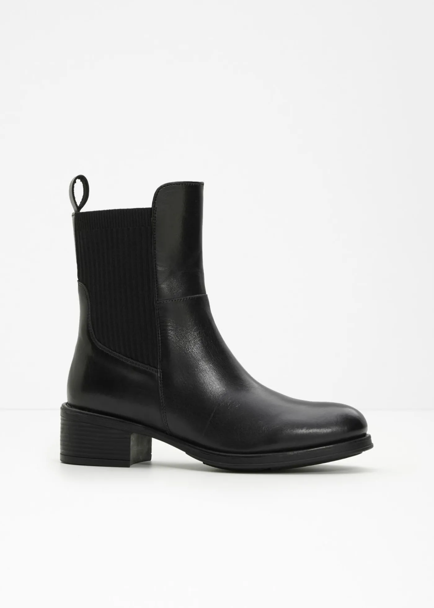 bonprix bonprix Botas de cuero Negro