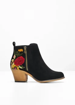 bonprix bonprix Botas de estilo cowboy con bordado Negro Sale