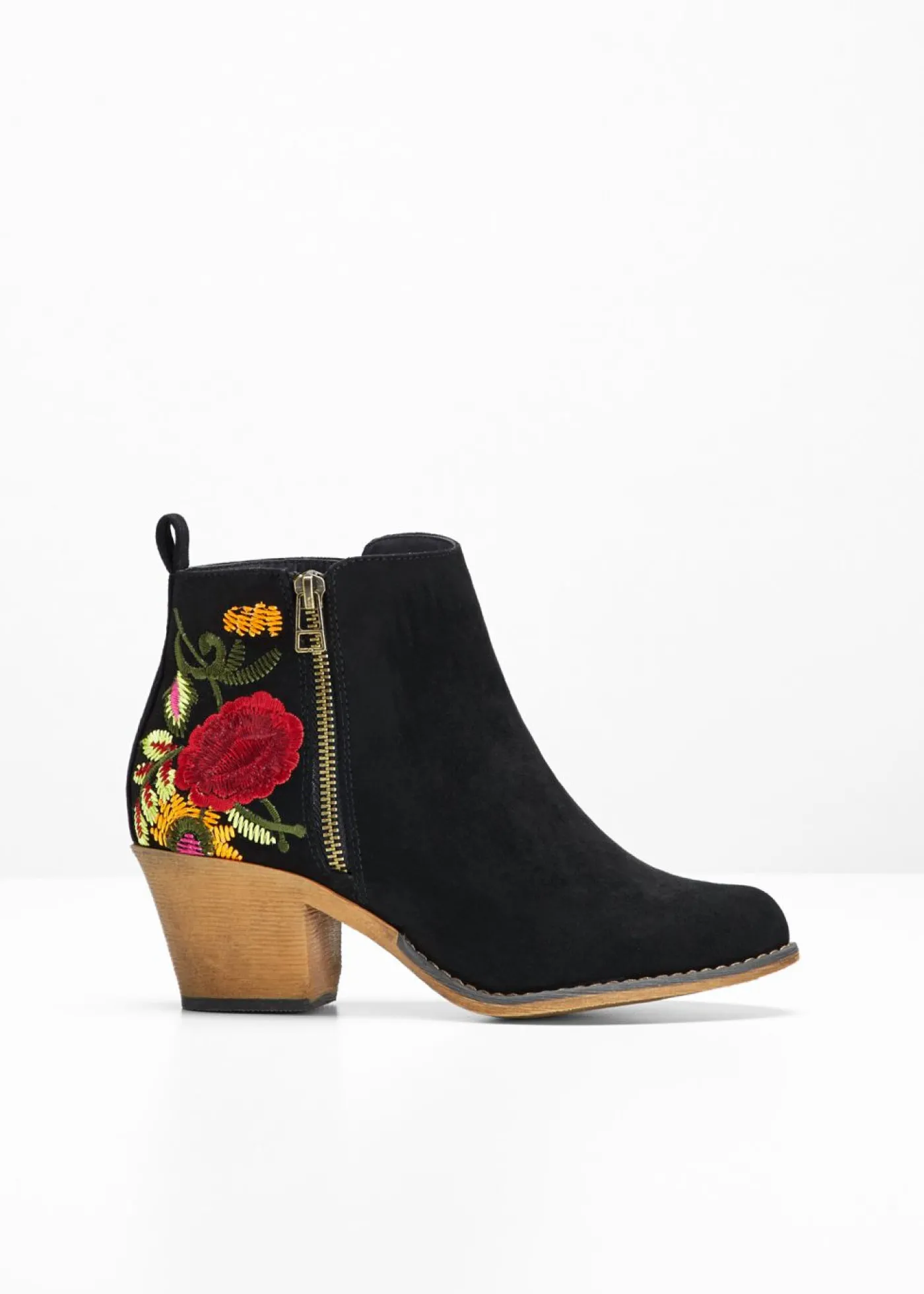 bonprix bonprix Botas de estilo cowboy con bordado Negro Sale