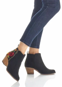 bonprix bonprix Botas de estilo cowboy con bordado Negro Sale