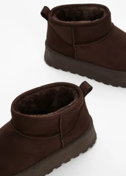 bonprix bonprix Botas de plataforma forradas Marrón oscuro Outlet