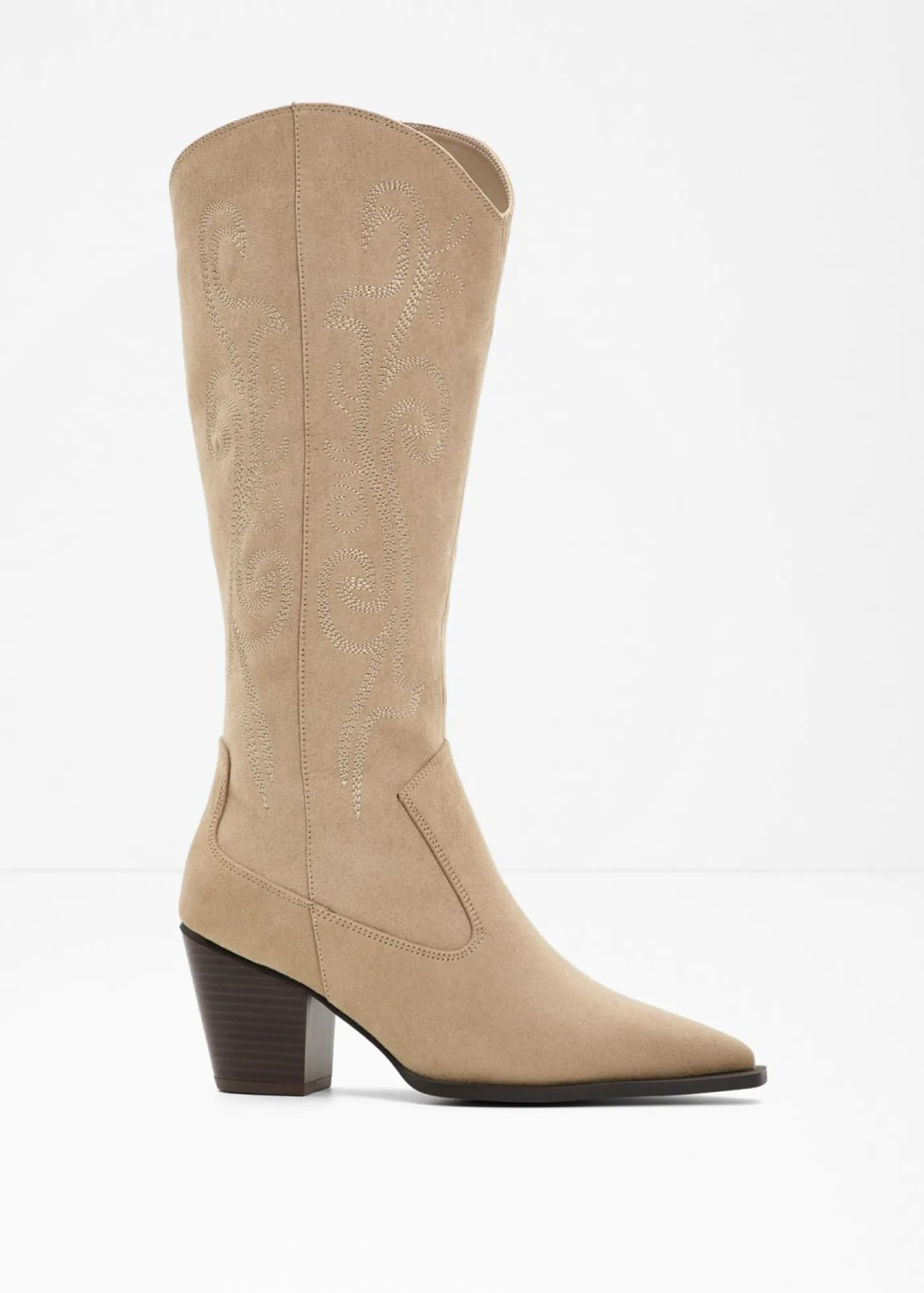 bonprix bonprix Botas estilo cowboy con bordados Beige Hot