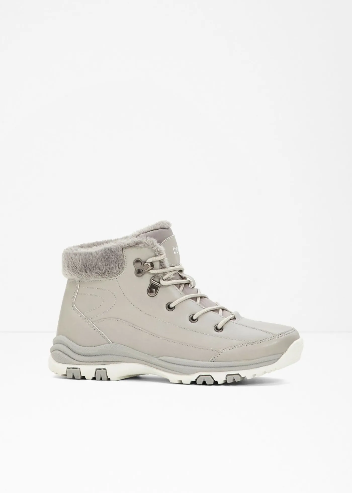 bonprix bonprix Botas forradas con cordones Gris Online