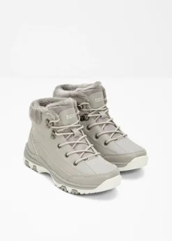 bonprix bonprix Botas forradas con cordones Gris Online