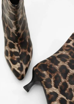 bonprix bonprix Botines estampado leo marrón Online