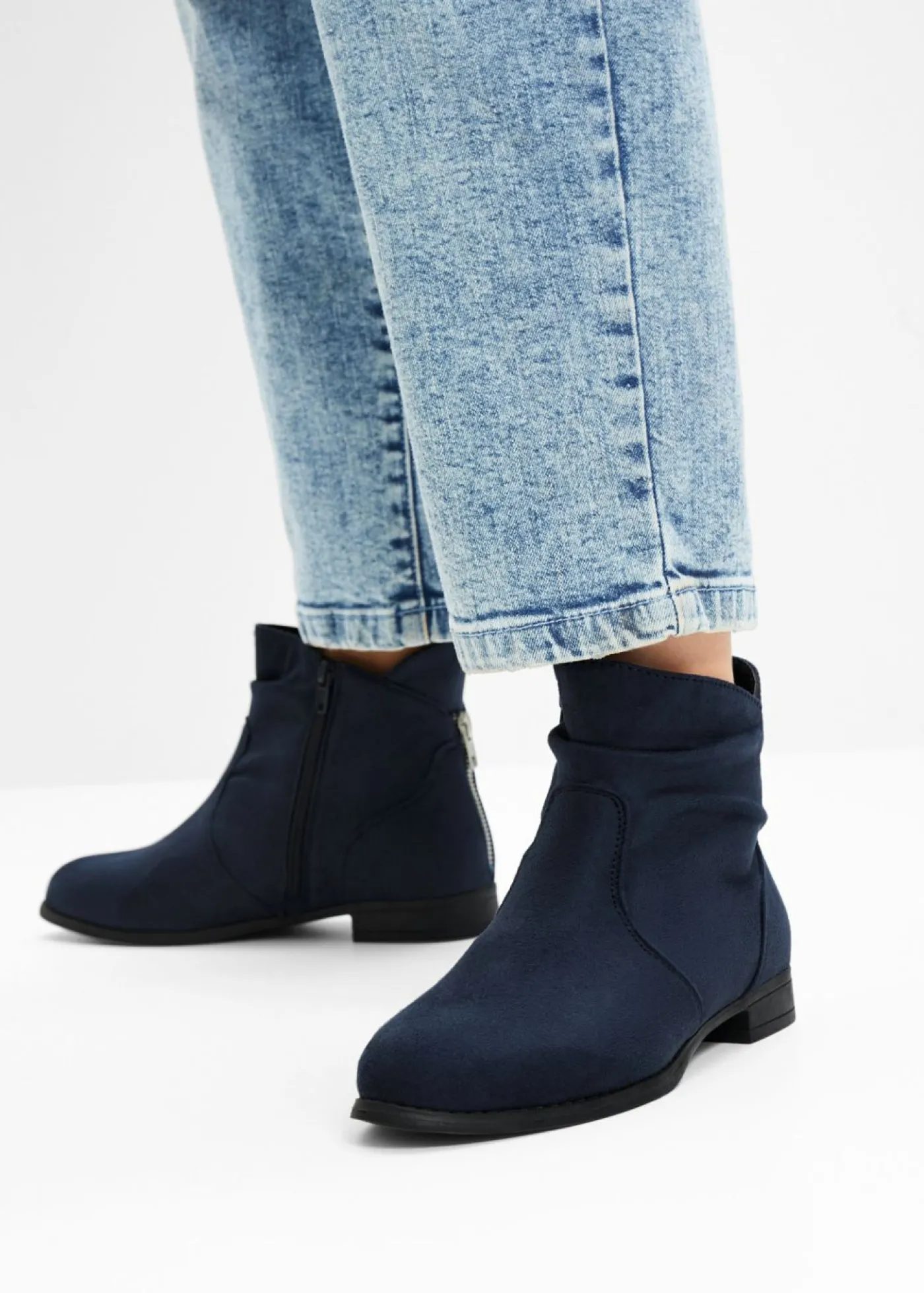 bonprix bonprix Botines con fruncido Azul marino Best