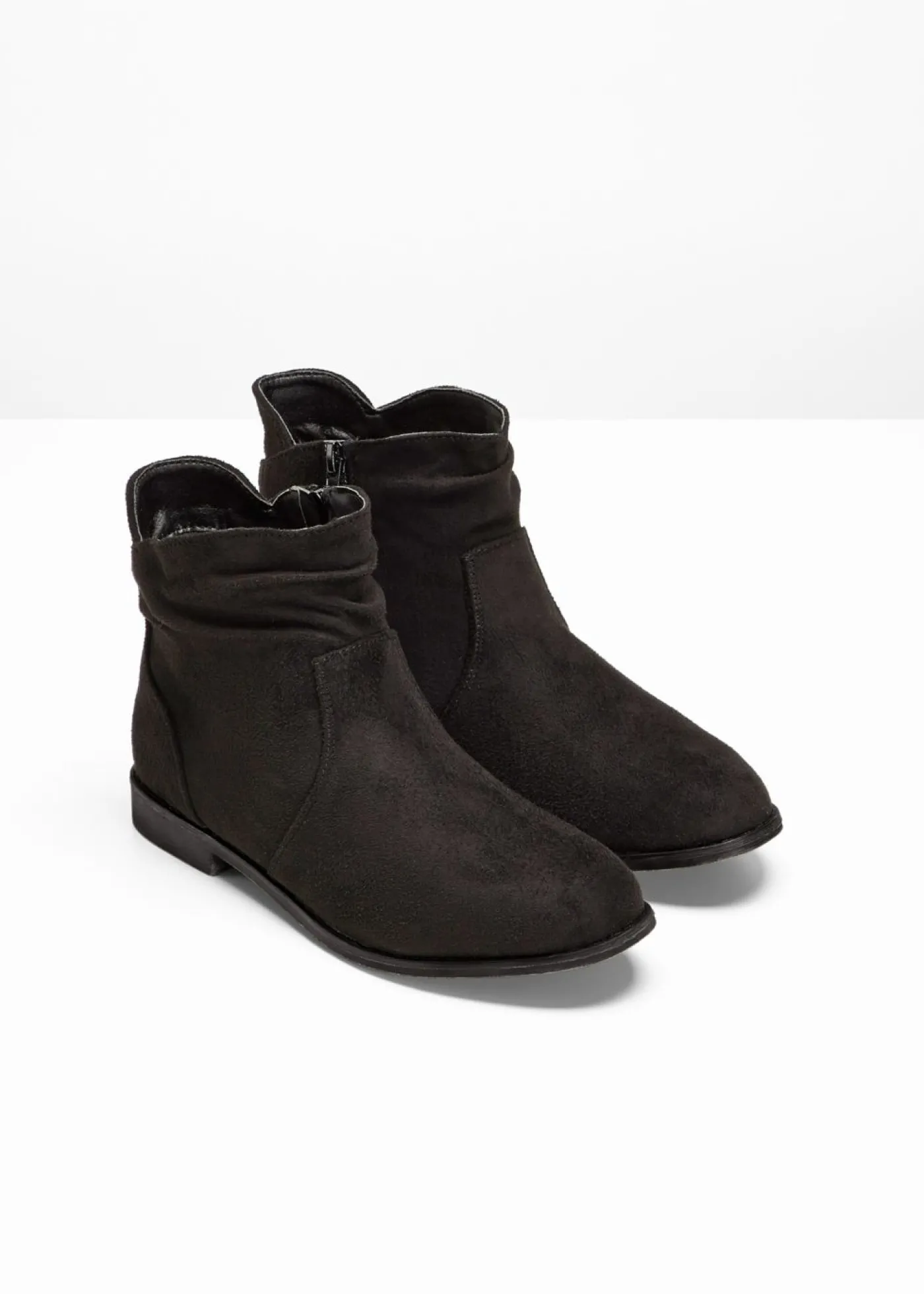 bonprix bonprix Botines con fruncido Negro New