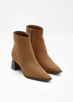 bonprix bonprix Botines con tacón grueso marrón Clearance