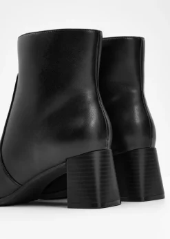 bonprix bonprix Botines con tacón grueso Negro New
