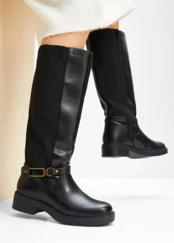 bonprix bonprix Botines de caña ancha Negro Sale