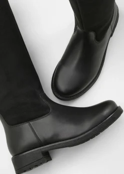 bonprix bonprix Botines de caña ancha Negro Clearance