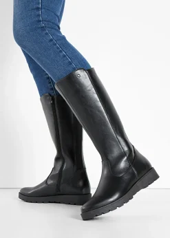 bonprix bonprix Botines de caña ancha Negro Outlet