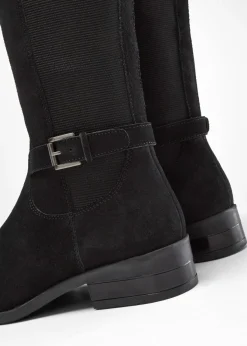 bonprix bonprix Botines de caña ancha de cuero Negro Best