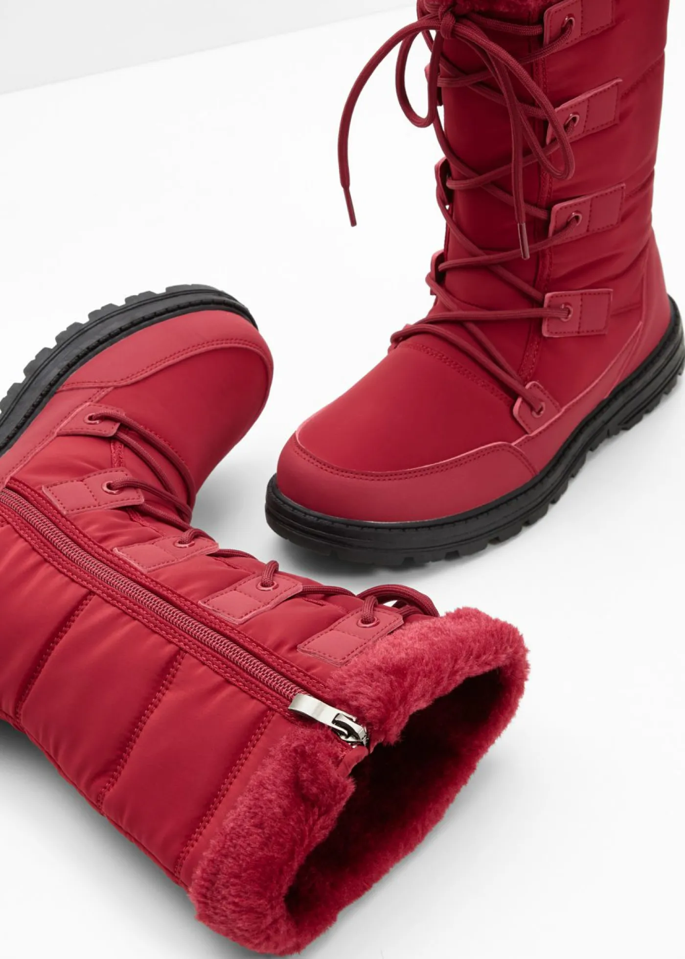 bonprix bonprix Botines de cordones Rojo New