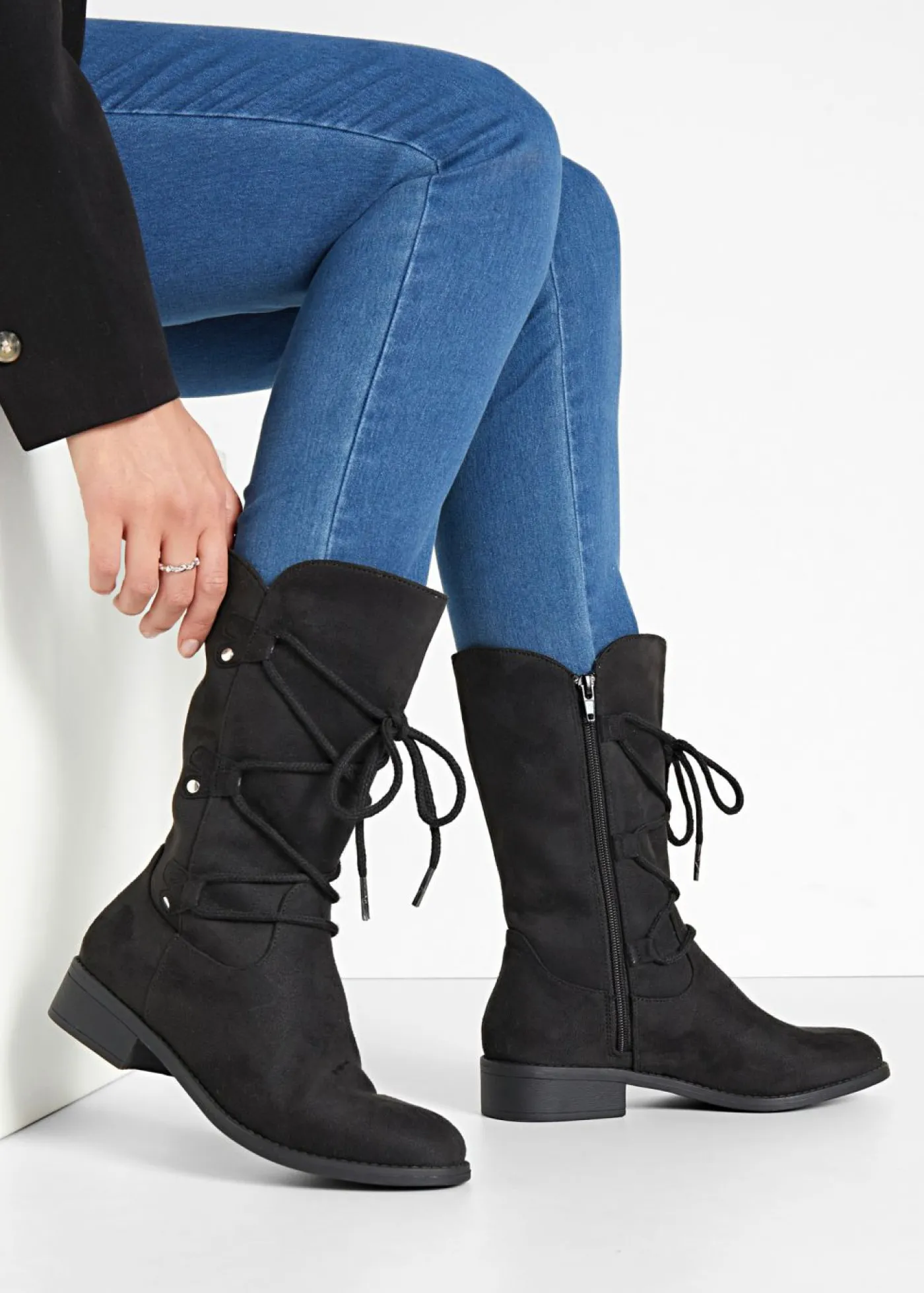 bonprix bonprix Botines de cordones Negro Outlet