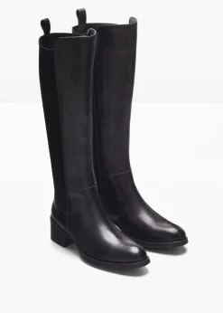 bonprix bonprix Botines de cuero Negro
