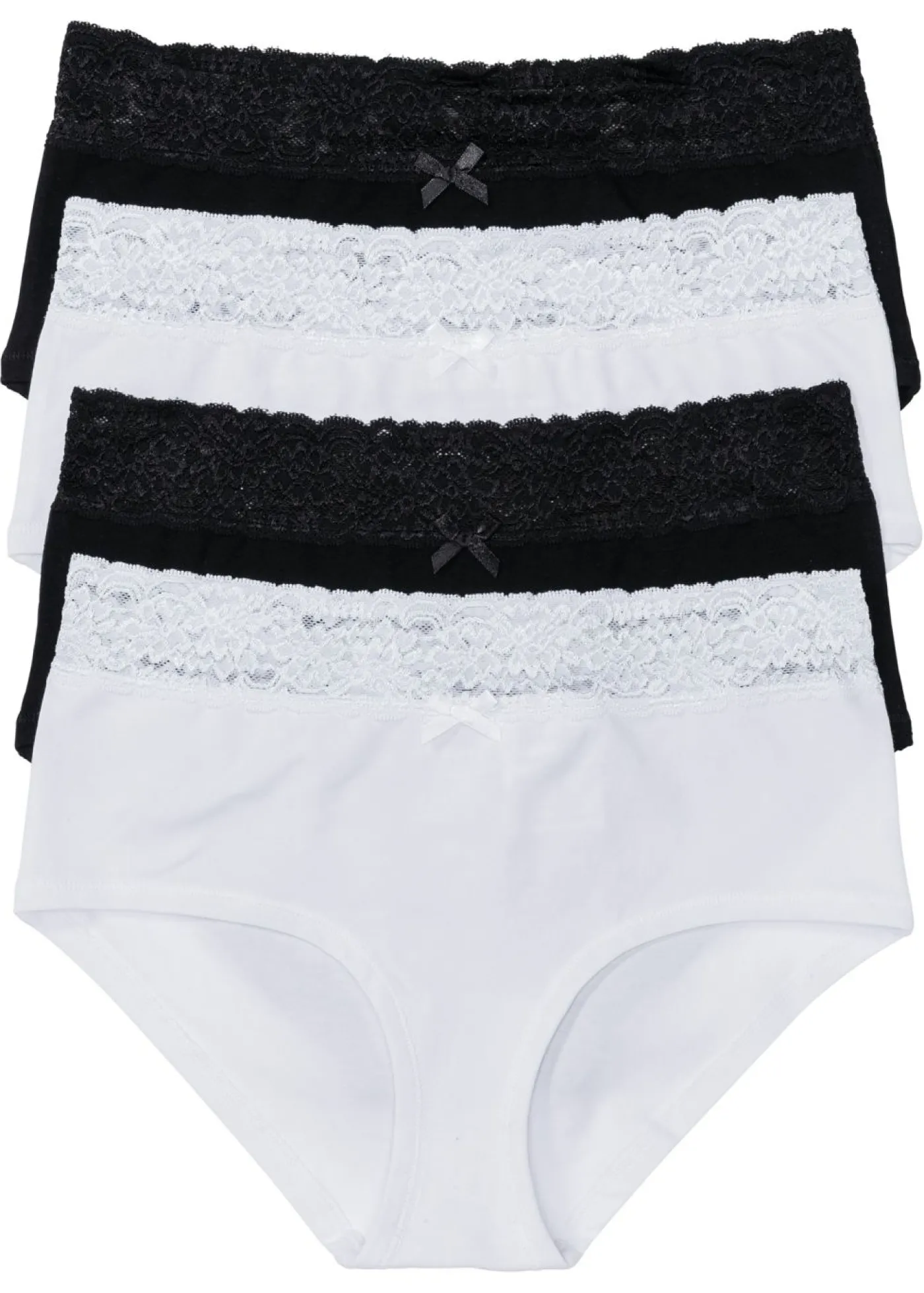 bonprix bonprix Braga (4 unidades) Negro-blanco