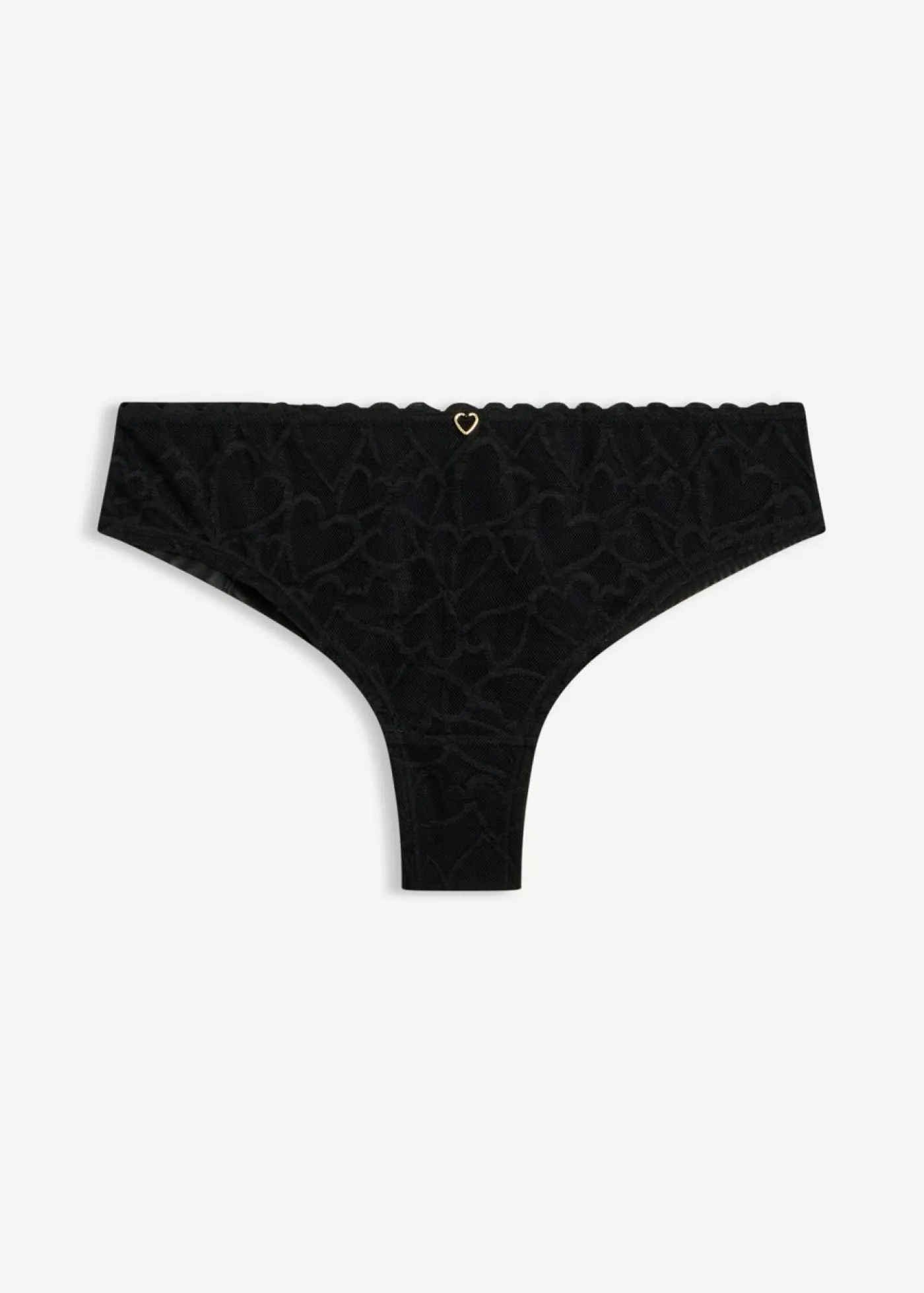 bonprix bonprix Braga brasileña con encaje de corazones Negro