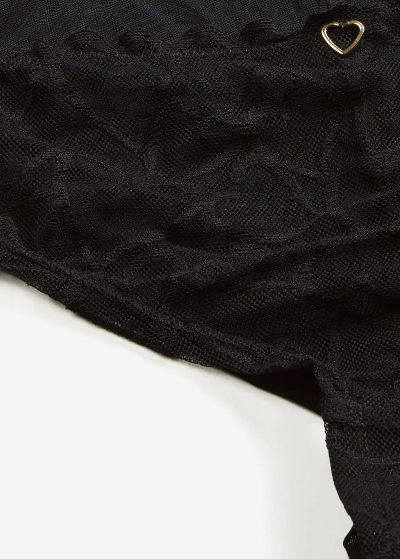 bonprix bonprix Braga brasileña con encaje de corazones Negro
