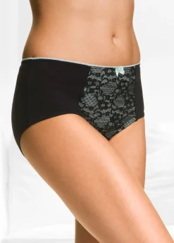 bonprix bonprix Braga con algodón orgánico (4 unidades) Negro Outlet