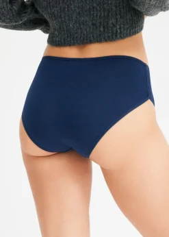 bonprix bonprix Braga con algodón orgánico (4 unidades) azul marino+gris jaspeado Discount