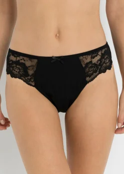 bonprix bonprix Braga con encaje (4 unidades) Negro Best