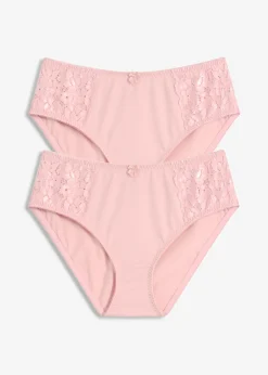 bonprix bonprix Braga con encaje delicado (2 unidades) Rosa vintage + rosa vintage Discount