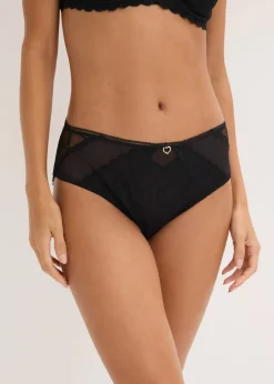 bonprix bonprix Braga con encaje delicado Negro New