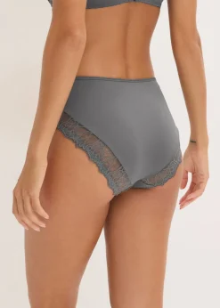 bonprix bonprix Braga con encaje delicado Gris granito