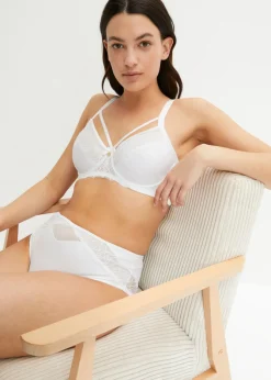 bonprix bonprix Braga con encaje delicado Blanco Online