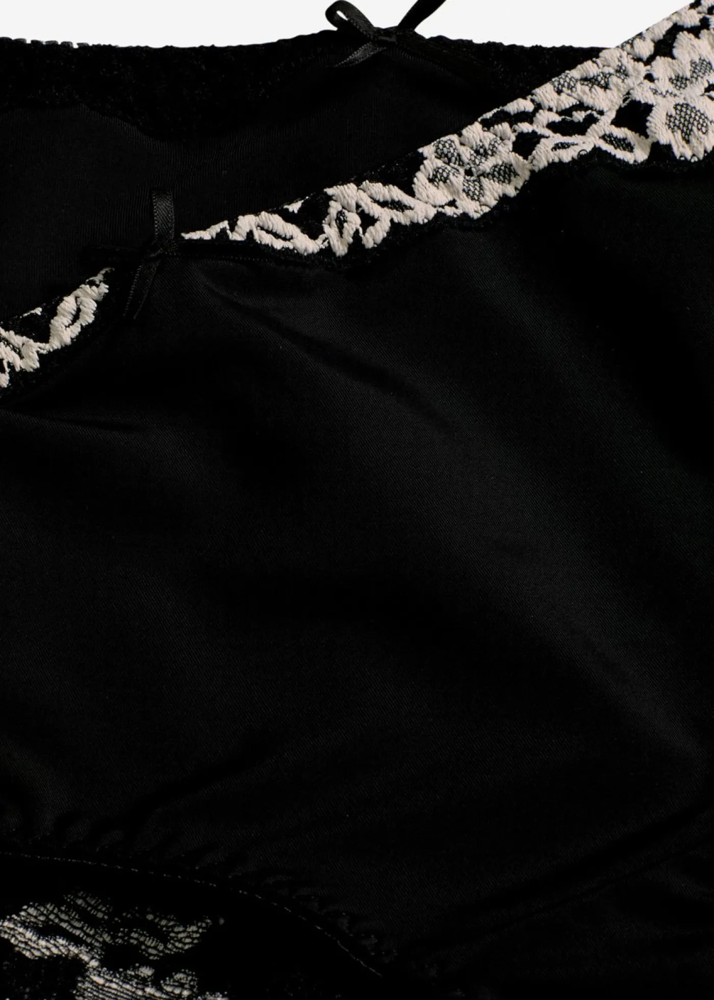 bonprix bonprix Braga con encaje delicado (2 unidades) Negro-blanco lana Sale